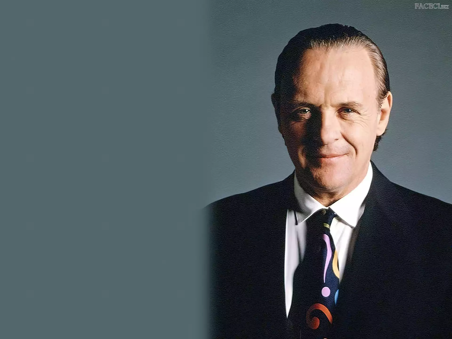 krawat, Anthony Hopkins, kolorowy