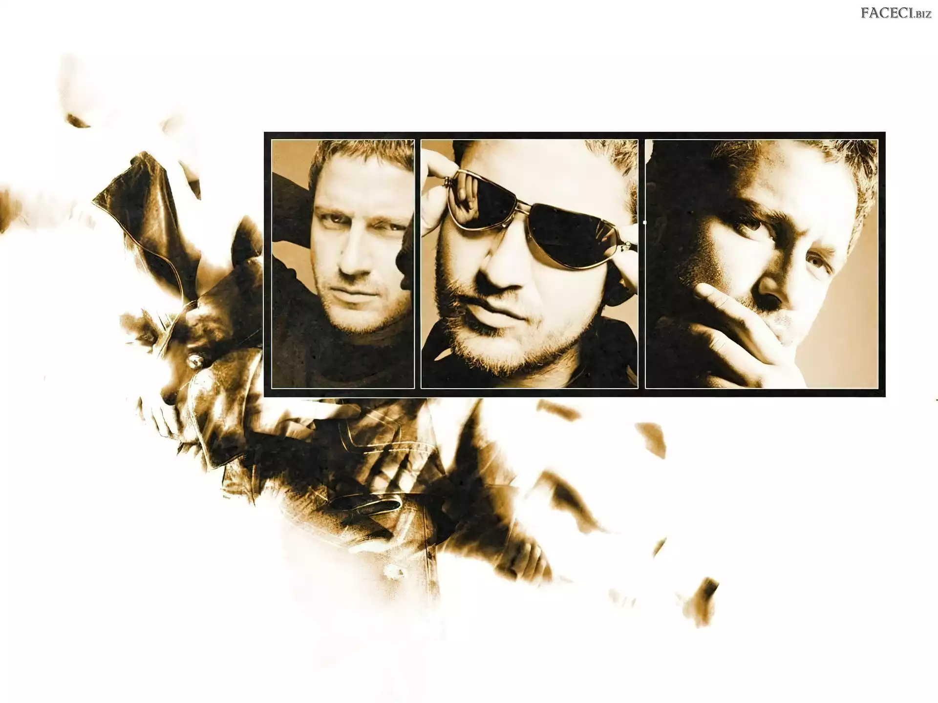 okulary, Gerard Butler, twarze